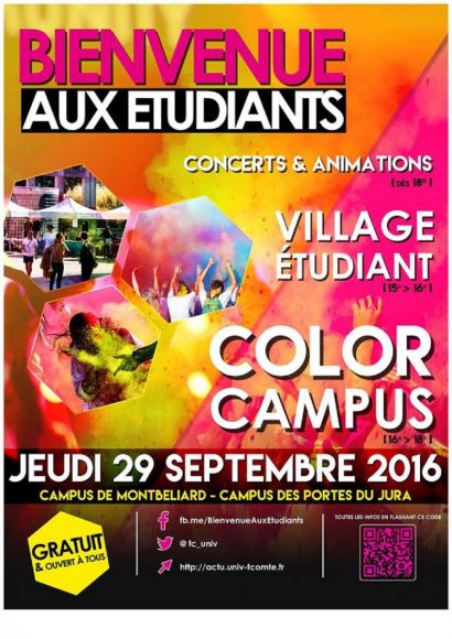 Une color campus à montbéliard pour accueillir les étudiants du Nord Franche-Comté le 29 septembre