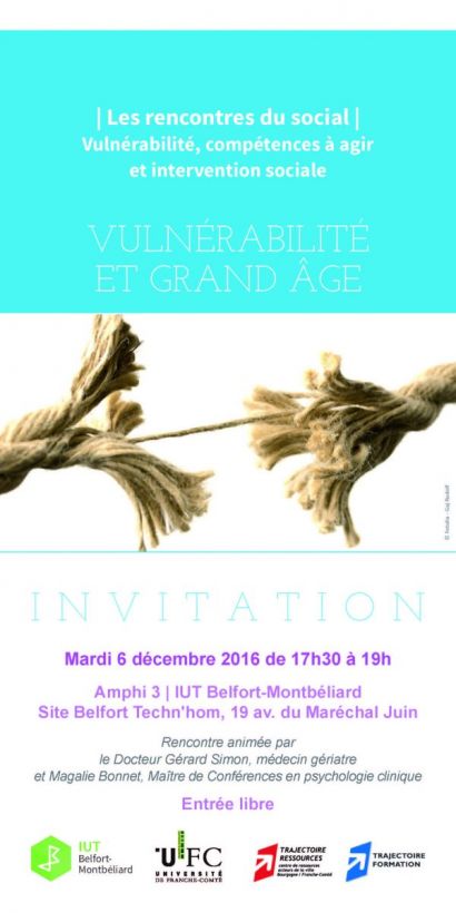 Rencontres du social à l'IUT de Belfort-Montbéliard: vulnérabilité et grand âge