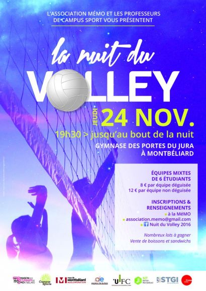 La Nuit du volley de la Mémo revient le 24 novembre 2016