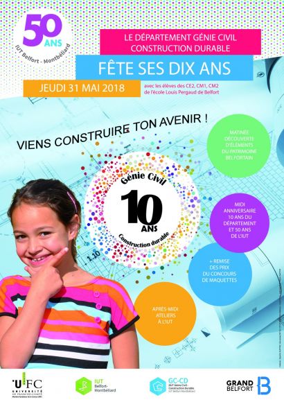 Le département Génie civil – Construction durable de l'iUT de Belfort-Montbéliard fête ses 10 ans avec des écoliers