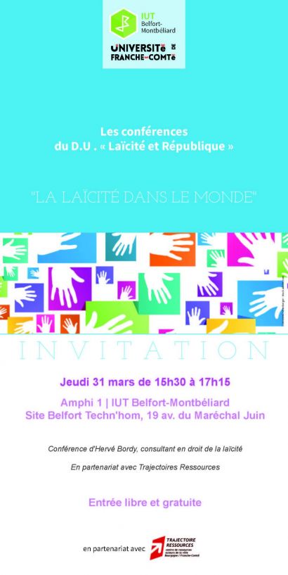 La laïcité à l‘épreuve de la haine de l’Autre- Conférence de Pascal Ory le 4 mai à l'IUT de Belfort-Montbéliard