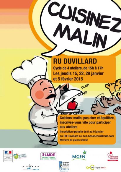 Cuisinez malin: 4 ateliers au restaurant universitaire Duvillard de Belfort