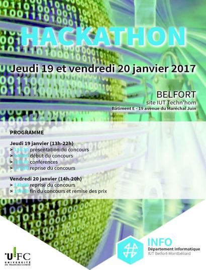 3ème hackathon du département Informatique d el'IUT de Belfort-Montbéliard