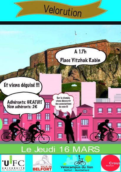 Vélocampus du lion fait sa Vélorution à Belfort le 16 mars!