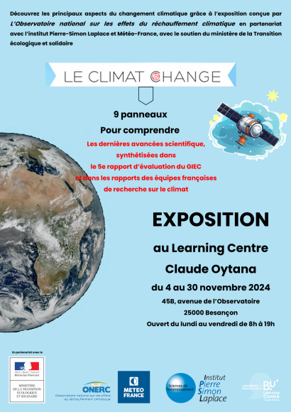 Terre, satellite, titre et dates de l'exposition