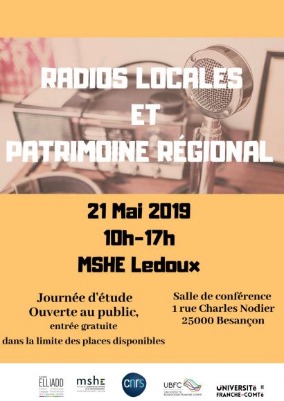 Affiiche Journée d'étude radios locales et patrimoine régional