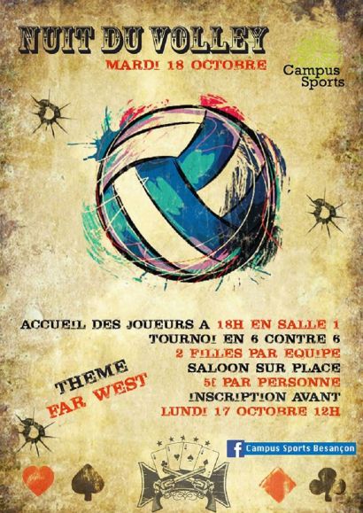 affiche nuit du volley campus sports 2016