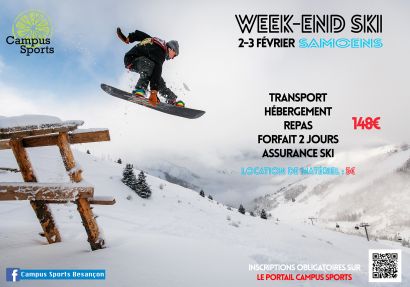 affiche campus sports ski samoens 2-3 février