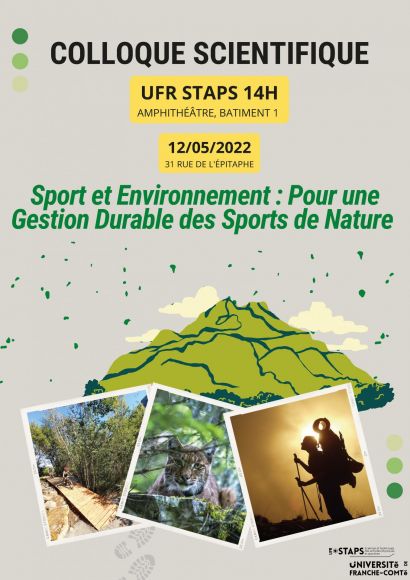 Colloque scientifique Sport et environnement : pour une gestion durable des sports de nature