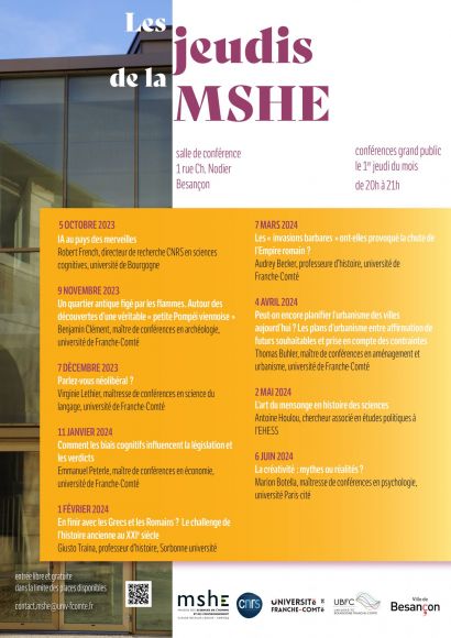 Programme des jeudis de la MSHE