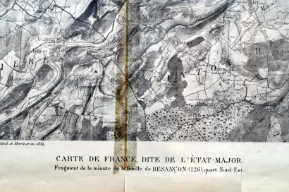 Carte ancienne de Besançon