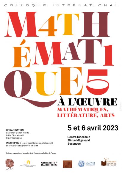 Affiche du colloque "Mathématiques à l’œuvre"