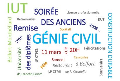 Soirée des anciens étudiants du département Génie Civil - Construction Durable de l'IUT de Belfort-Montbéliard