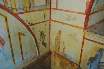 Peintures à l'intérieur de la chapelle de Pierre Pfister à Rainans
