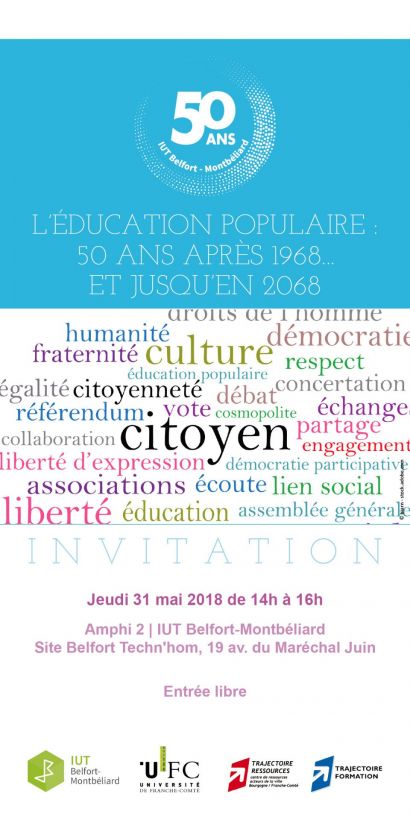 Conférence « L’éducation populaire : 50 ans après 1968… et jusqu’en 2068 »