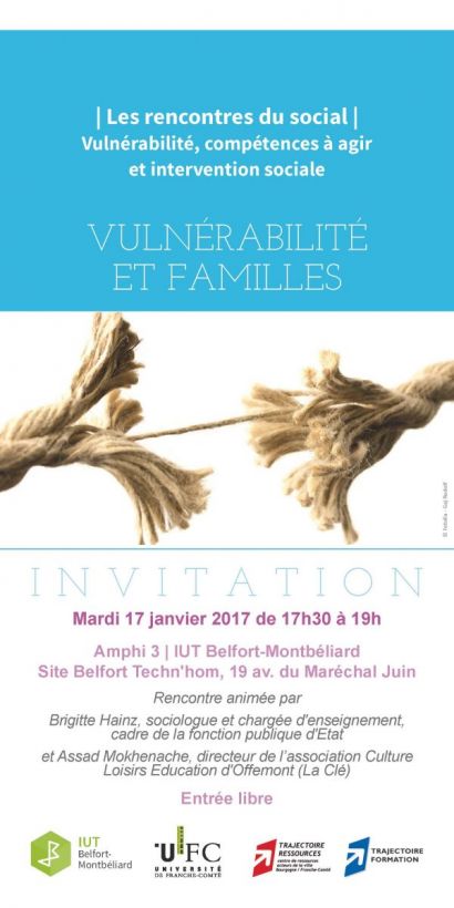 Rencontres du social à l'IUT de Belfort-Montbéliard: vulnérabilité et familles