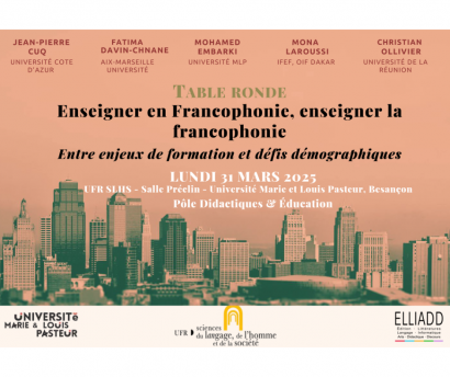 Table ronde Enseigner en Francophonie, enseigner la francophonie