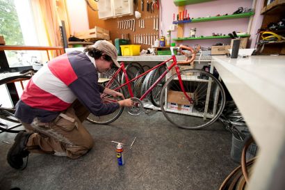 réparation de vélo