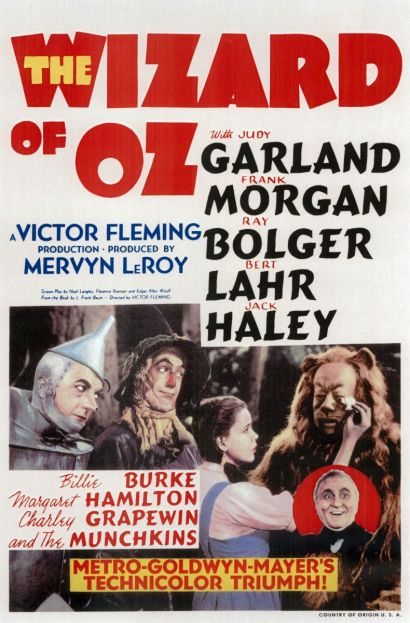 Affiche originale du film "The Wizard of Oz"