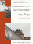 Couverture de l'ouvrage La transparence en politique