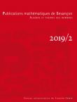 Publications mathématiques de Besançon - Algèbre et théorie des nombres - numéro 2019/2