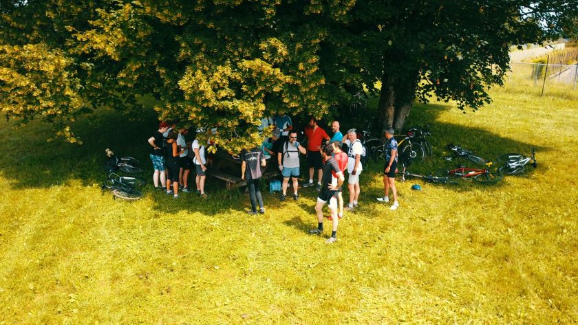 La "boucle Fort" des 50 ans de l'IUT avec les cyclistes informaticiens