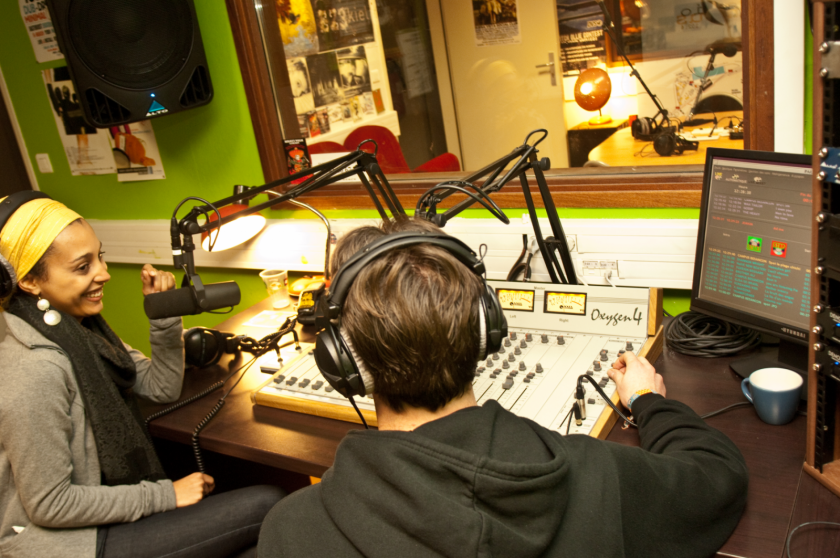 Le studio de radio campus à la Maison des étudiants