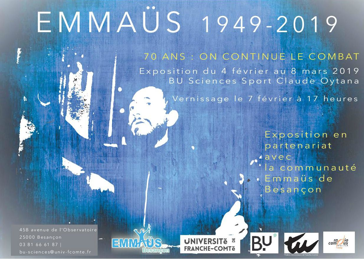 Emmaüs 1949-2019 : 70 ans, on continue le combat | L'ACTU de l'Université de Franche-Comté