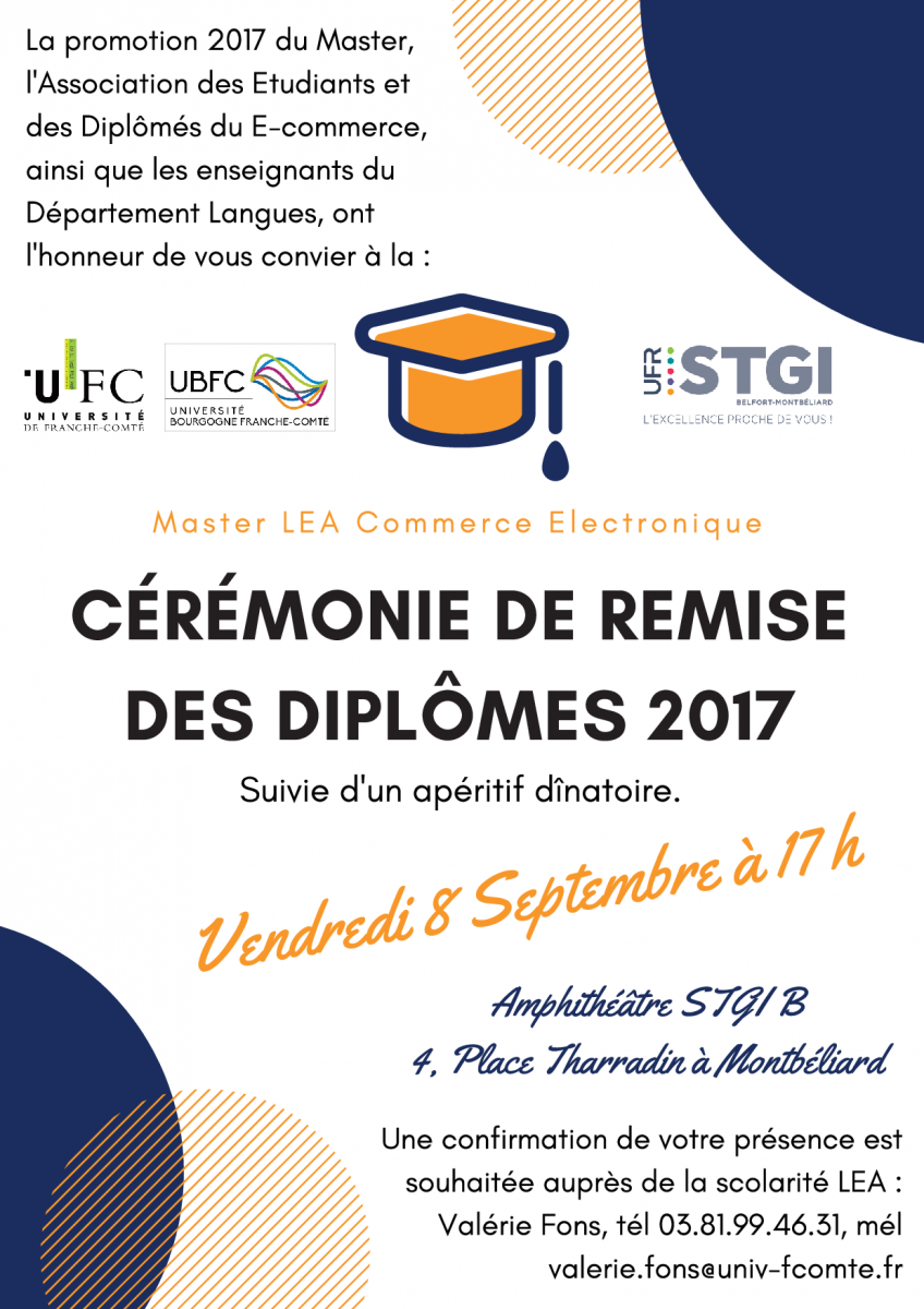 Remise De Diplômes Du Département LEA | L'ACTU De L'Université De ...