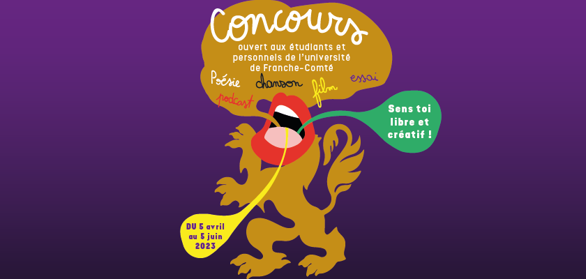 Visuel concours 600 ans - lion héraldique sens toi libre et créatif