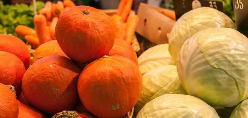 Photos de légumes dans un marché