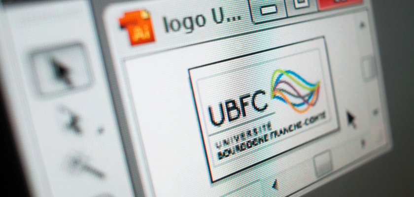 Logo de l'UBFC dans le logiciel Illustrator