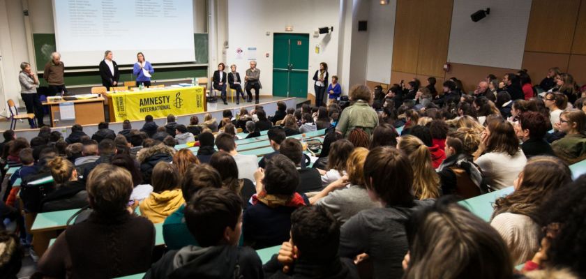 L'amphi pendant la remise de prix