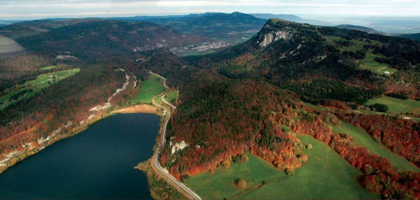 Vue aérienne du Jura