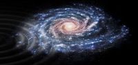 Vue d’artiste d’une perturbation des vitesses des étoiles dans notre galaxie, la Voie lactée, qui a été mise en évidence par la mission spatiale Gaia de l’ESA. 
