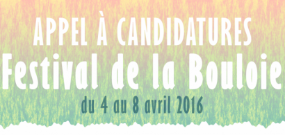 Bandeau appel à candidatures pour le festival de la Bouloie