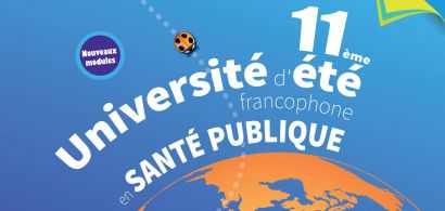 Affiche de la 11e université d&#039;été francophone en santé publique