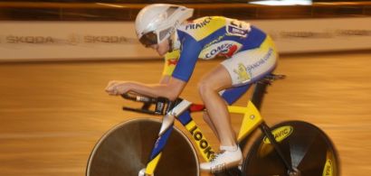 Soline Lamboley en compétition, cyclisme sur piste
