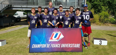 L'équipe d'ultimate, champions de France 2018