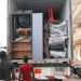 Le container transportant le matériel venu de France